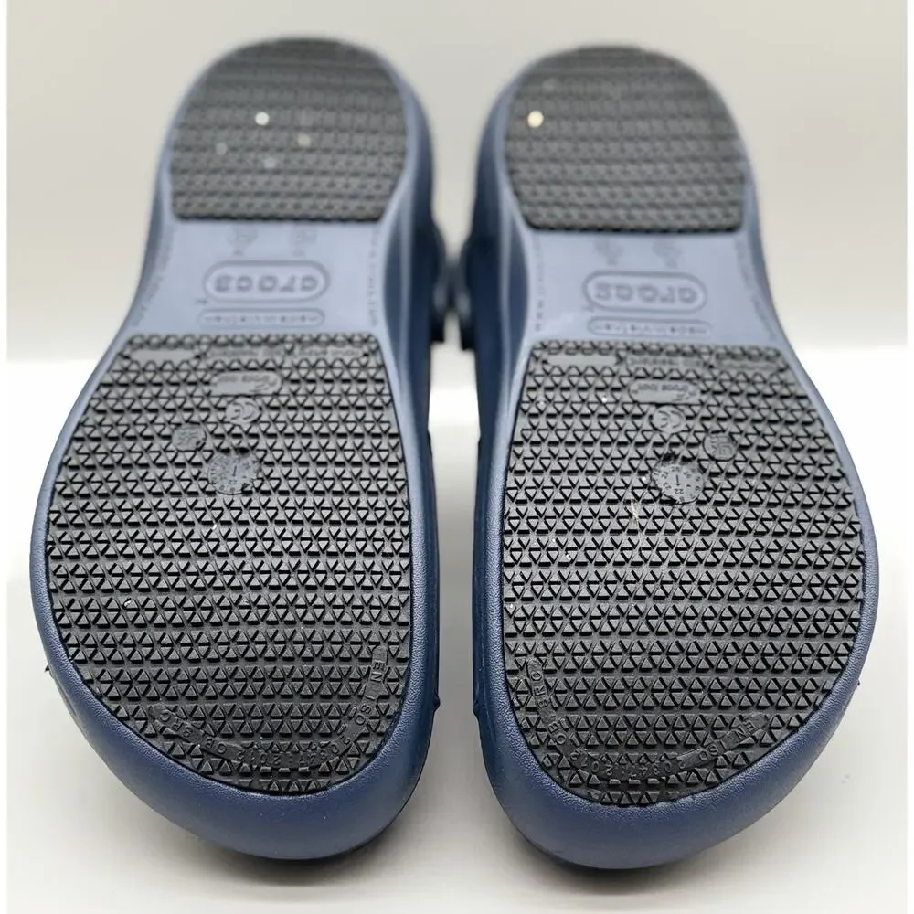 Crocs Bistro Work Clogs Navy Slip Resistant 10075-410 Men’s 10 Women’s 12